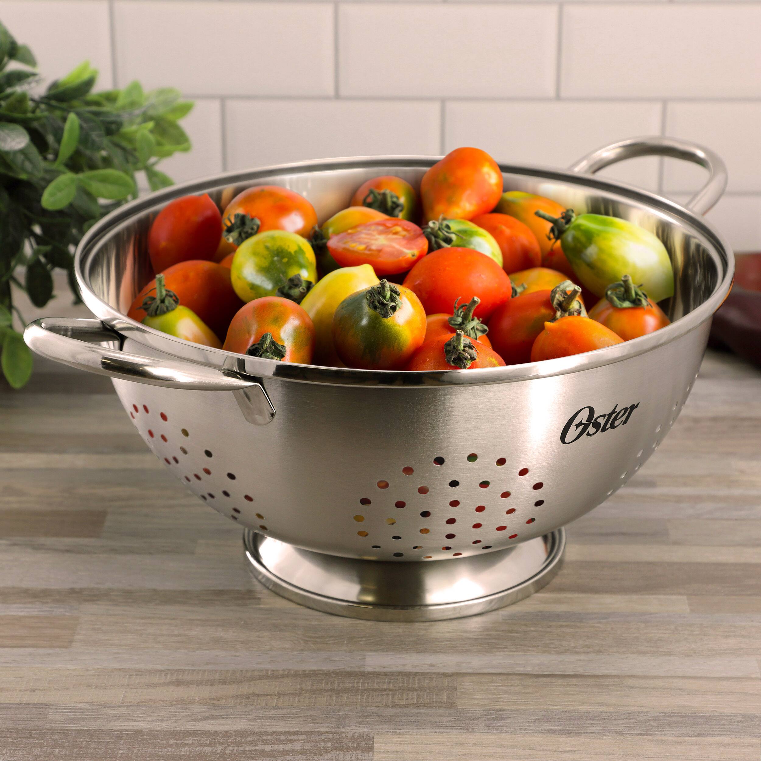 Alt View 4. Oster - Oster Corden 5 Quart Stainless Steel Colander in Brushed Silver.