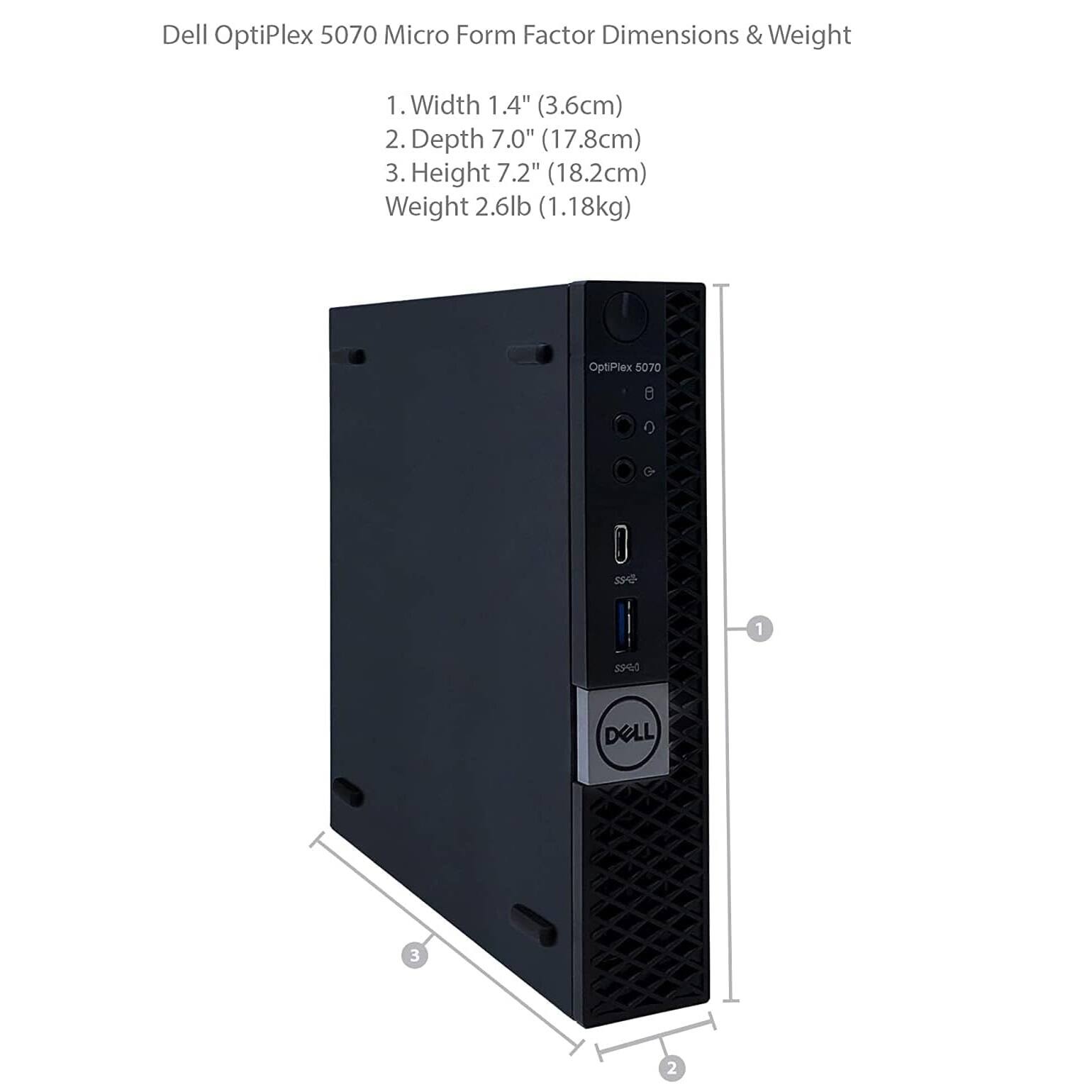 Dell Refurbished Excellent Optiplex 5070 Micro Desktop PC, Intel