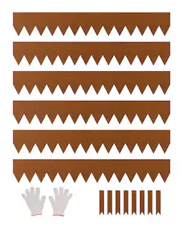 VEVOR - Steel Landscape Edging, 6 Packs 40 x 6 in Weather-Resistant & Pre- Metal Landscape Edging - Rust