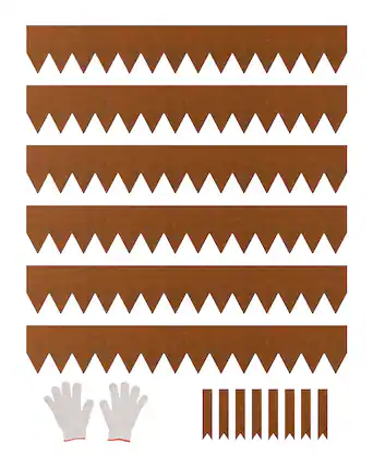 Front. VEVOR - Steel Landscape Edging, 6 Packs 40 x 6 in Weather-Resistant & Pre-Rust Metal Landscape Edging - Rust.