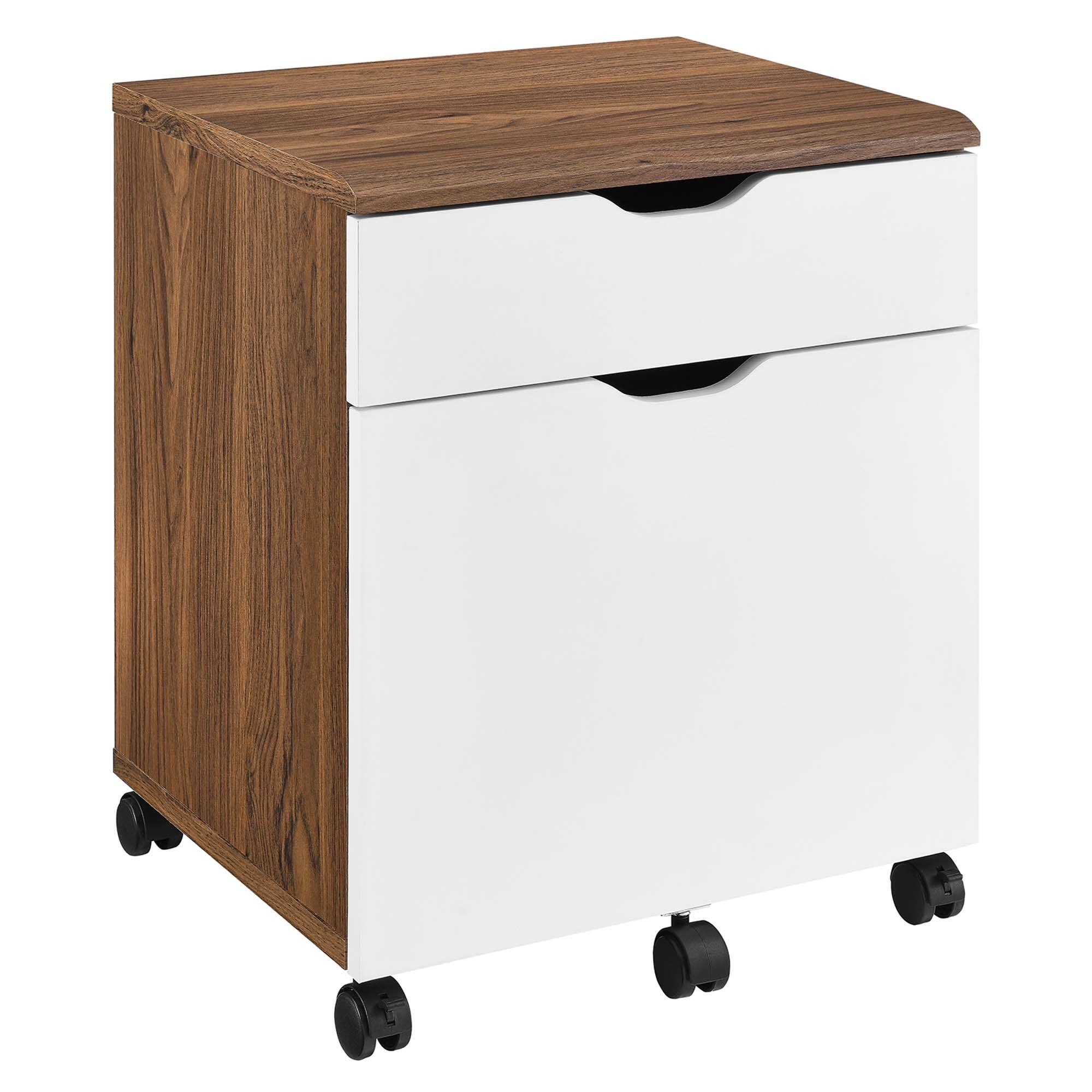 Alt View 1. Modway - Envision Wood File Cabinet by Modway - Walnut White.