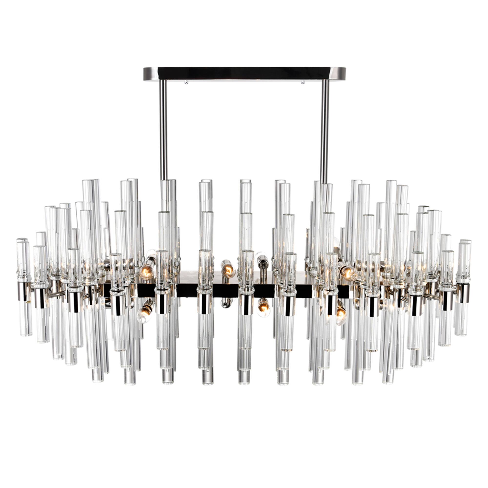 Back. CWI Lighting - Miroir 16 Light Pool Table Light With Polished Nickel Finish - Polished Nickel.