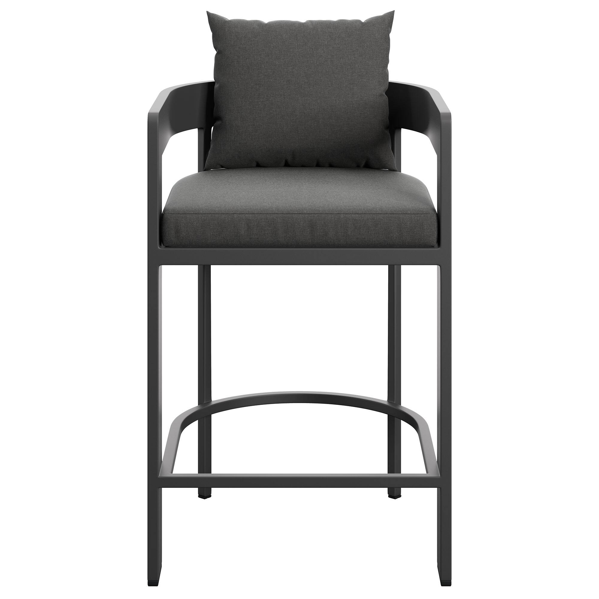 Alt View 4. Modway - Tahoe Outdoor Patio Aluminum Counter Stool by Modway - Charcoal.