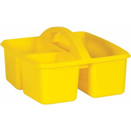 Front. Teacher Created Resources - Teacher Created Resources Yellow Plastic Storage Caddy.