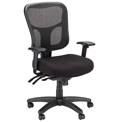 Front. Tempur-Pedic - Tempur-Pedic Ergonomic Mesh Swivel Task Chair, Black (TP8000) - Black.
