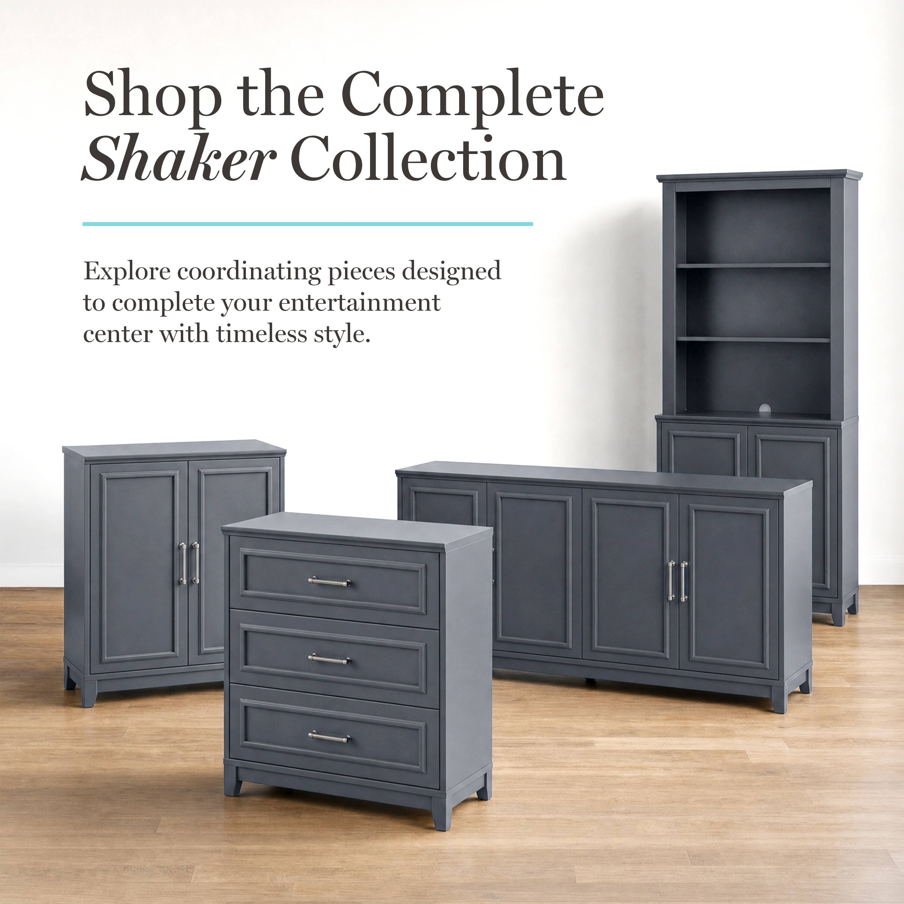 Shop the Complete Shaker Collection  
Explore coordinating pieces designed to complete your entertainment center with timeless style.