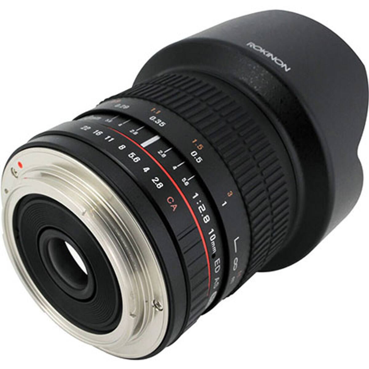 ROKINON 01e 12 0.35 18 28 11 8 I 1.5 5 5.6 2.0 0.5 4 ! 5.8 - 2.8 1 a CA 1 1:2.8 10mm ED 8 AS