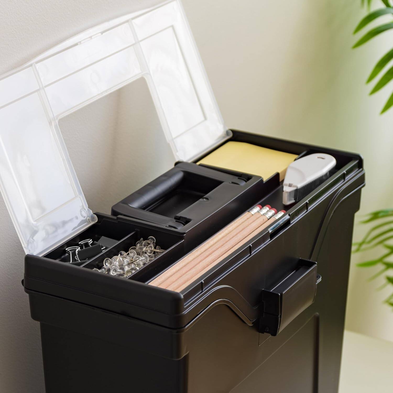 Alt View 5. IRIS USA - IRIS Portable File Box With Handle, Letter Files, Lockable, Black.