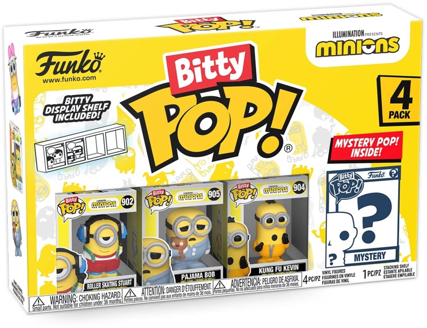 FUNKO BITTY POP!: Minions - Roller Skating Stuart 4PK - COLLECTABLES - Multicolor