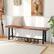Angle. Costway - 1 PCS 60" Dining Bench 3 Person Entryway Shoe Bench with Metal Frame for Hallway - Walnut & Black.