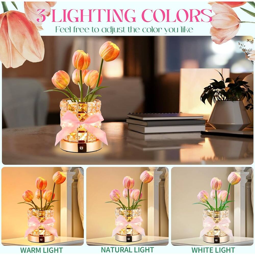 3 LIGHTING COLORS  
Feel free to adjust the color you like  

WARM LIGHT  
NATURAL LIGHT  
WHITE LIGHT