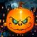 Front. Costway - 4 FT Halloween Inflatable Pumpkin Large Blow up with Build-in LED Light - Orange.