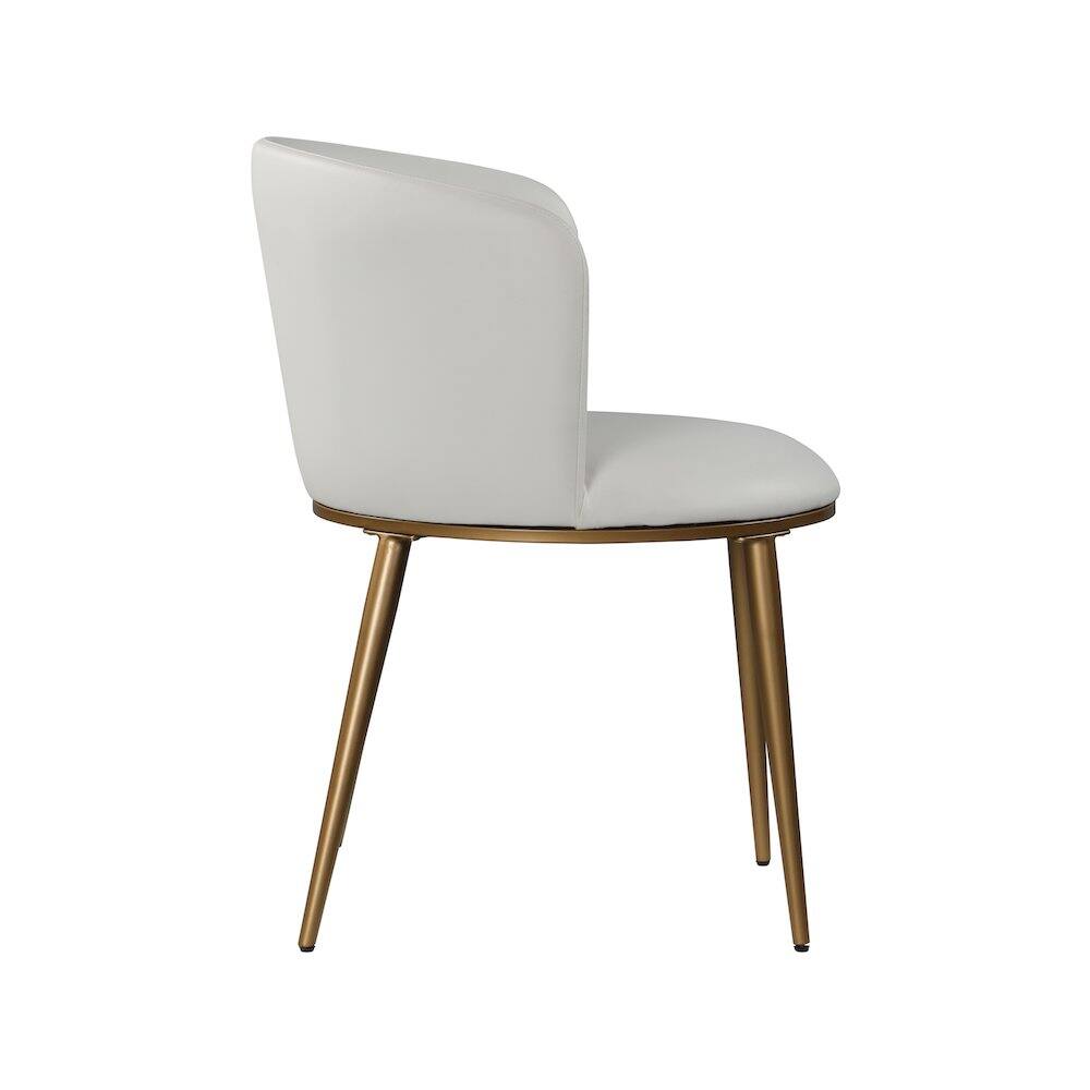 Alt View 3. Meridian Furniture - Skylar White Vegan Leather Dining Chair, Set of 2 - White.