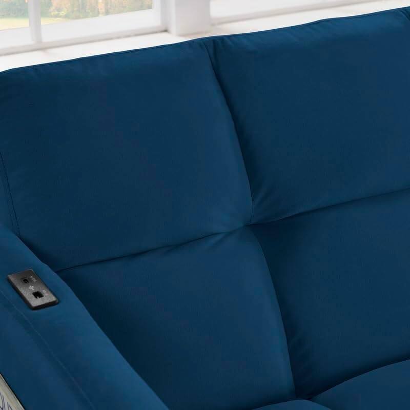 Alt View 8. Trinkets Crazed - Velvet Futon Couch Convertible Folding Sofa Bed Tufted Couch for Apartment  - blue.