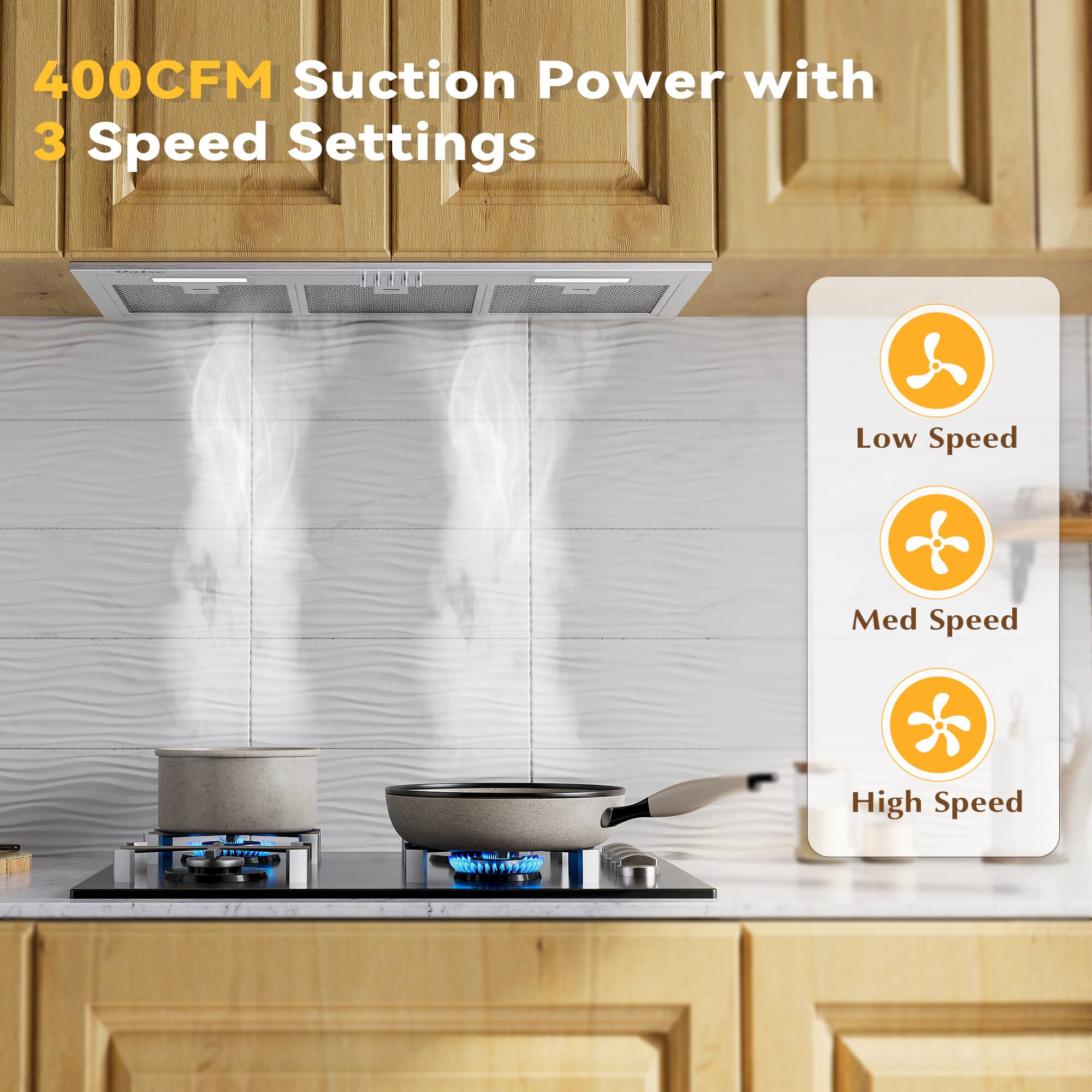 400CFM Suction Power with 3 Speed Settings
Low Speed
Med Speed
High Speed
: E0190