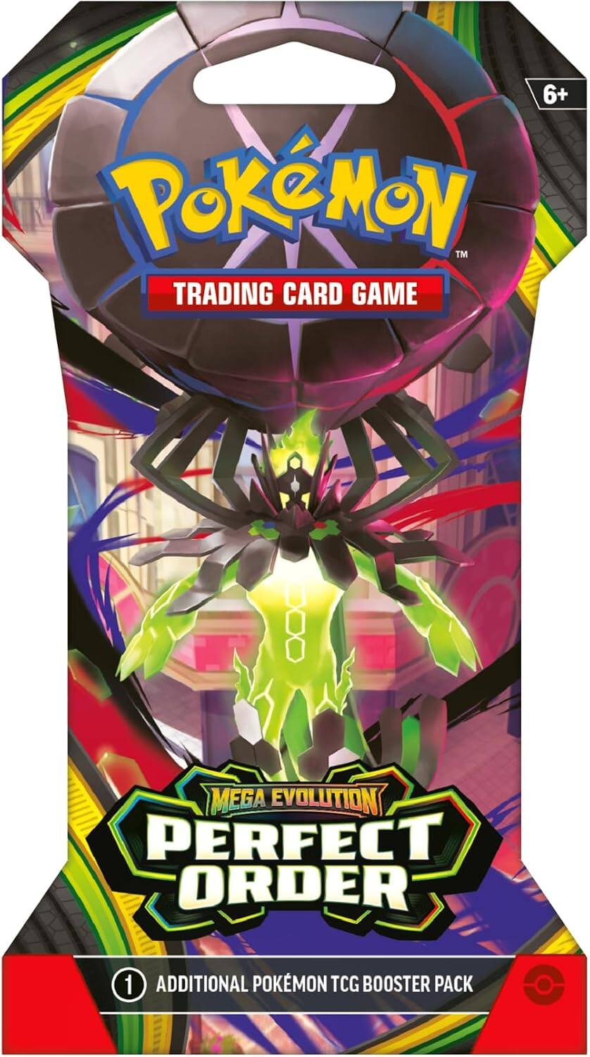 6+ Pokémon™ Trading Card Game  
Mega Evolution Perfect Order  
1 Additional Pokémon TCG Booster Pack