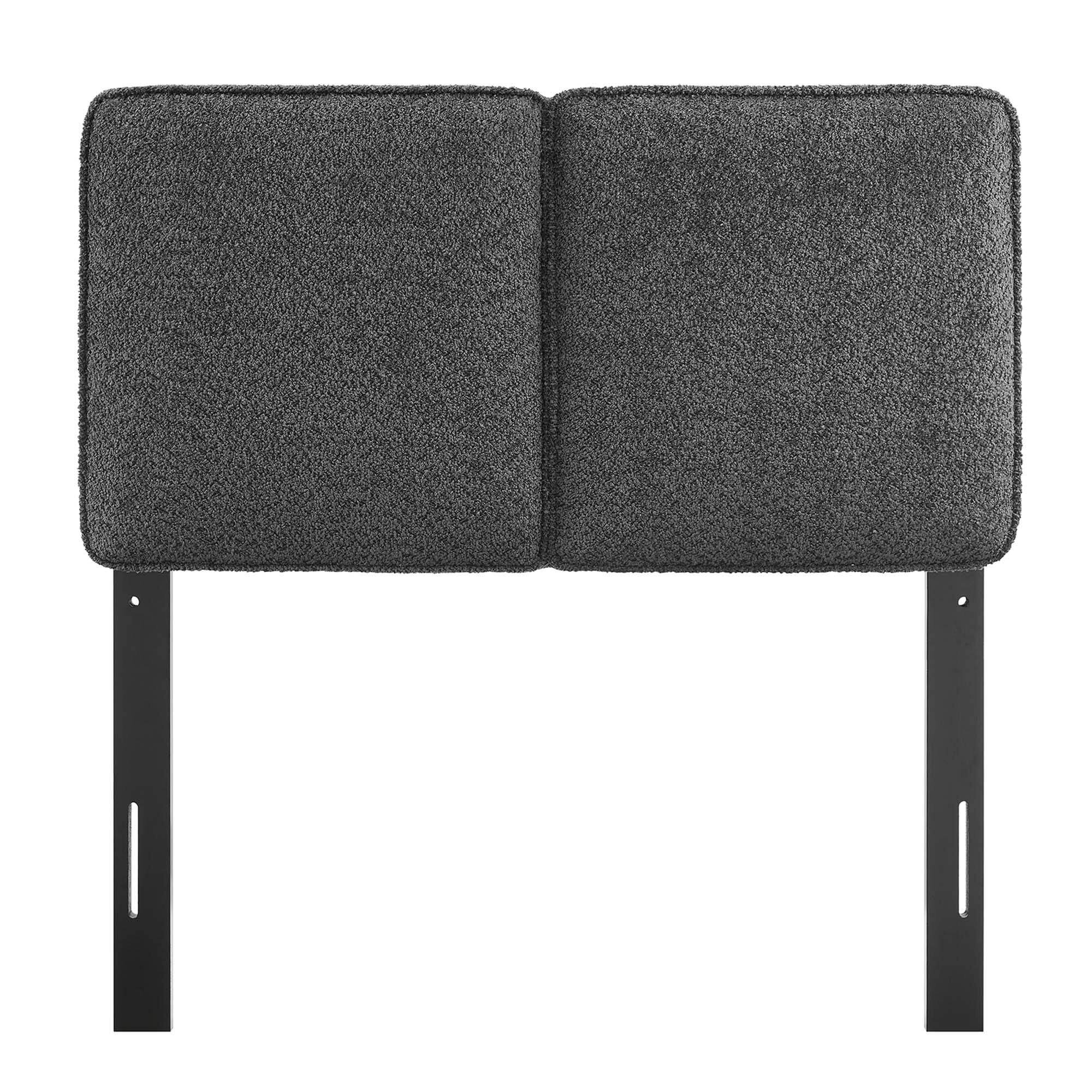 Alt View 1. Modway - Lindee Boucle Fabric Twin Headboard by Modway - Gray.