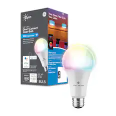 Cync
Your Home. Your Color. Your Style.
Full Color Direct Connect Smart Bulb
100w replacement
Millions of Colors & White Tones
Voice "Ok-Home Control"
Works with Alexa & Google Assistant
Simple Setup Without a Hub
Direct Connect
Wi-Fi router connects directly to the light, no hub required
Works away from home - no router needed
Choose from Millions of Colors & White Tones
Set Schedules
Simple Setup
LED A21
Brightness: 1600 lumens
Dimmable
Estimated Energy Cost: $1.93 per year
1 BULB
CYNC® Full Color