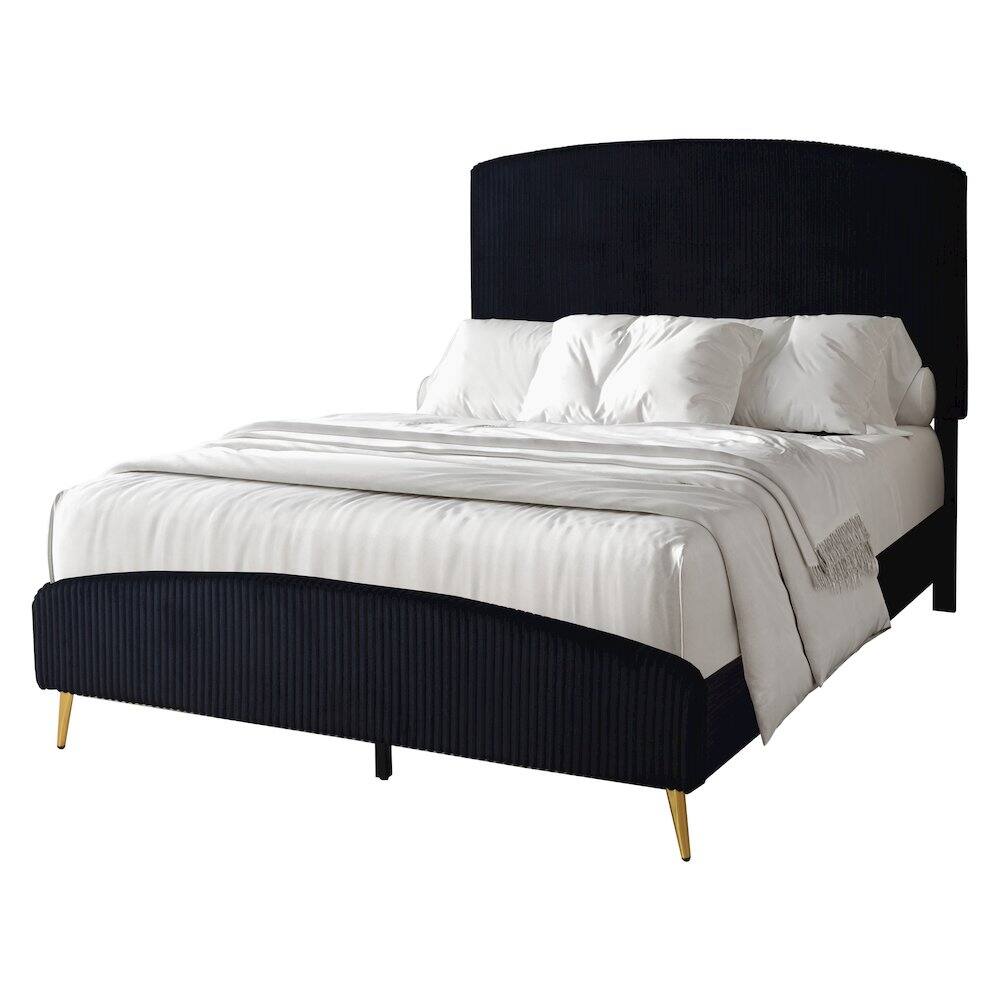 Alt View 2. New Classic Furniture - Kailani Wood Queen Bed - Black.