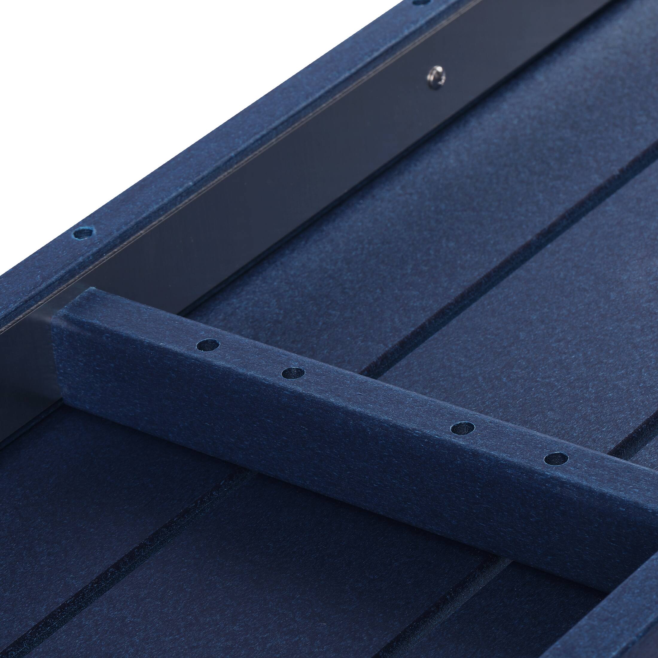 Alt View 6. WestinTrends - WestinTrends Malibu 55" Outdoor Patio HDPE Adirondack 2-Tier Shelf Console Table - Navy Blue.