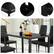 Alt View 13. Costway - 5 Piece Kitchen Dining Set Glass Metal Table 30" and 4 Chairs Breakfast Furniture Black - Black.