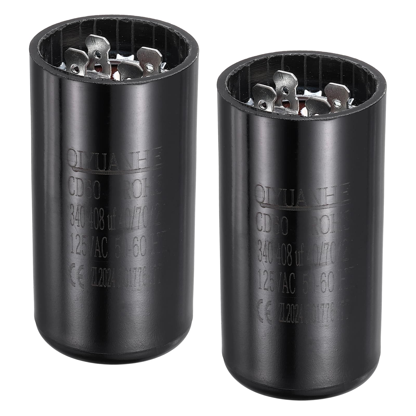 Unique Bargains - 2pcs CD60 Motor Run Capacitor, 340-408uF MFD AC125V, 50-60Hz, for Motor 36x70mm - Black price history on PriceWatchPro