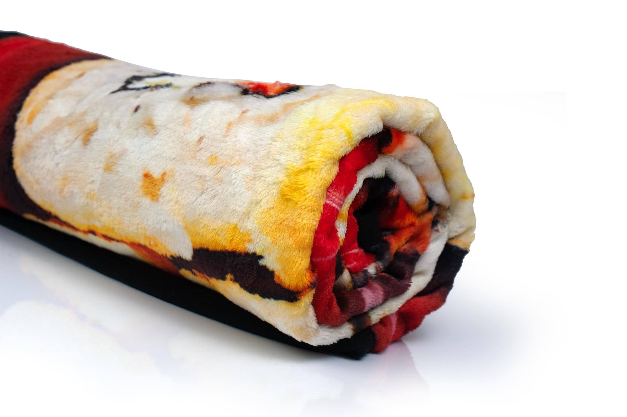 Alt View 1. Just Funky - Japanese Bento Box Large Fleece Throw Blanket | Food Blankets | 60 x 45 Inches - Red.
