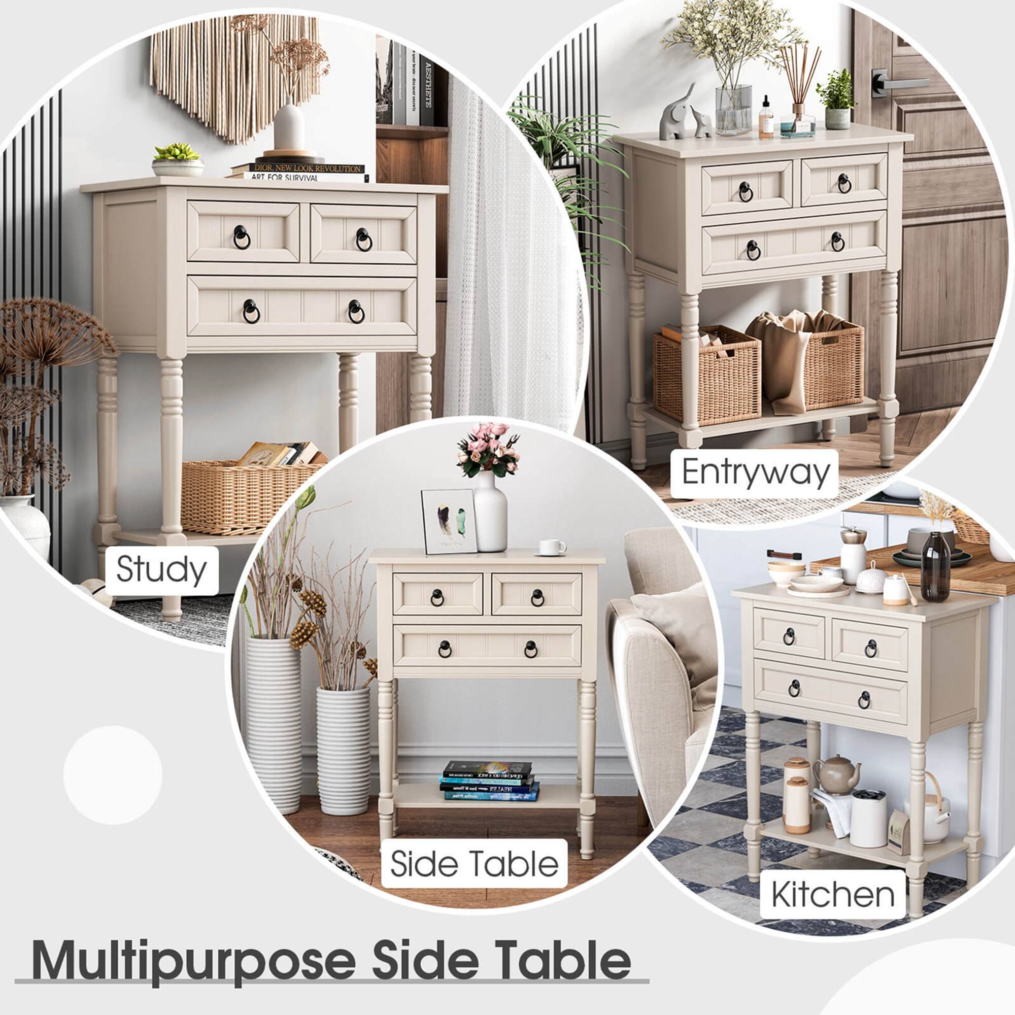 - Entryway
- Study
- Side Table
- Kitchen

Multipurpose Side Table