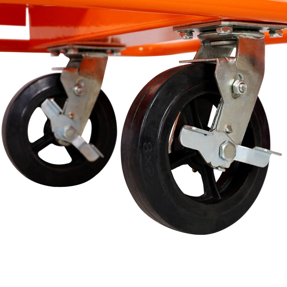 Alt View 3. Ropilly - Ropilly Heavy Duty Drywall Sheet Cart, 2400 lb Panel Dolly with Steel Frame and Swivel Rubber Wheels - Orange.