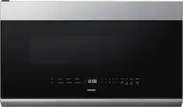 Samsung - 2.1 cu. ft. Smart Over-the-Range Microwave with Dual Vent Technology - Stainless Steel