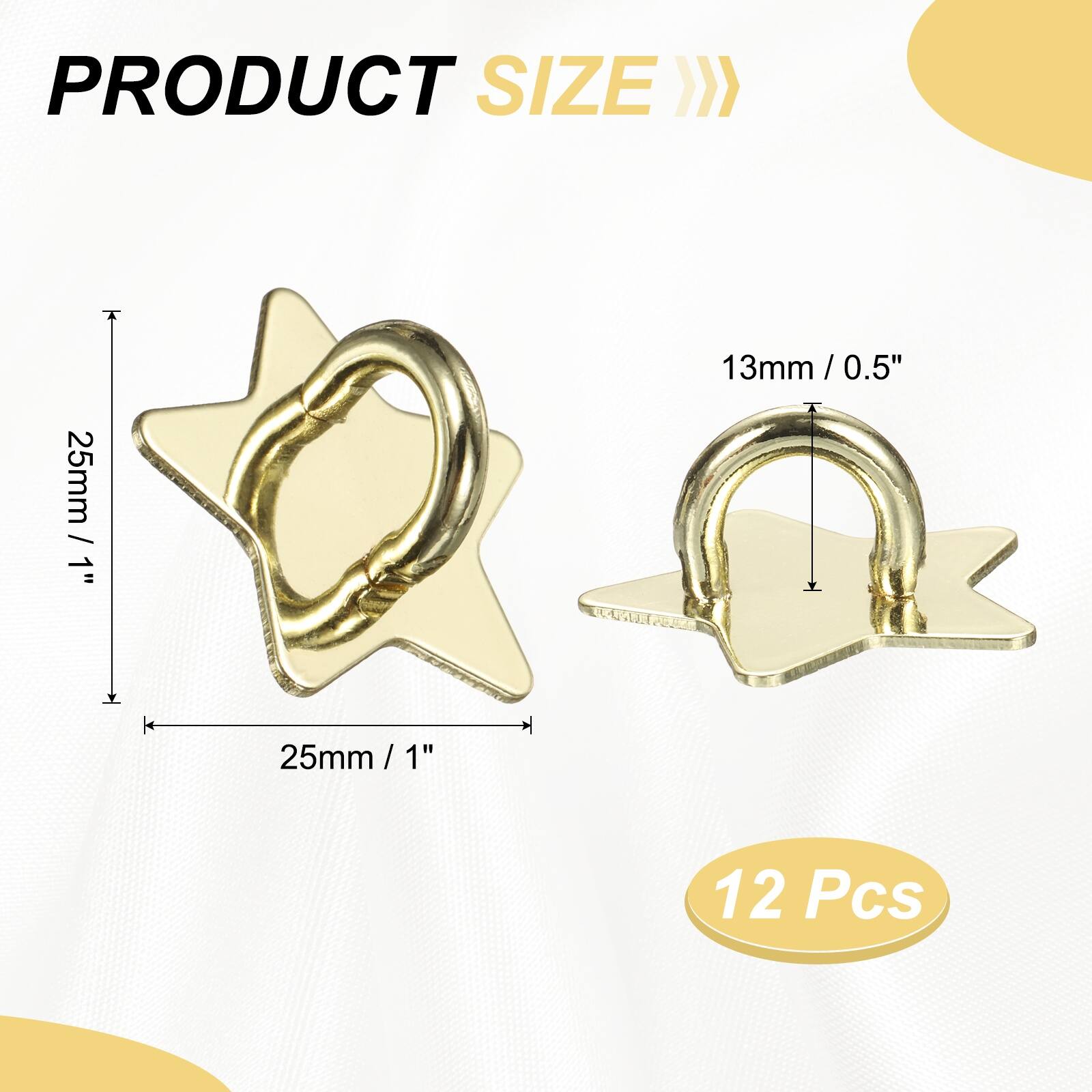 PRODUCT SIZE >> 25mm / 1"  
13mm / 0.5"  
25mm / 1"  
12 Pcs