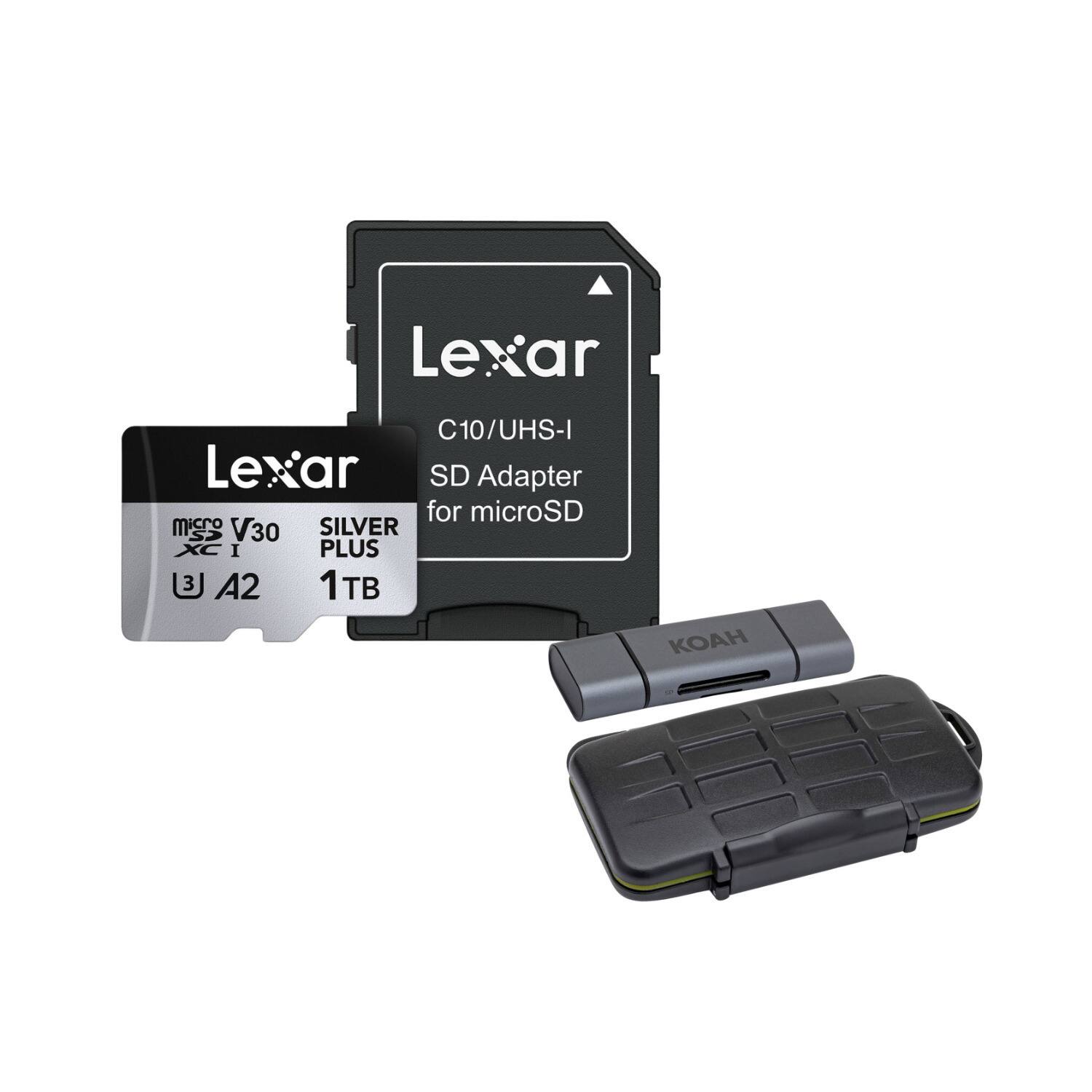 Lexar C10/UHS-I SD Adapter for microSD
Lexar microSD V30 SILVER PLUS
1TB
A2
KOAH