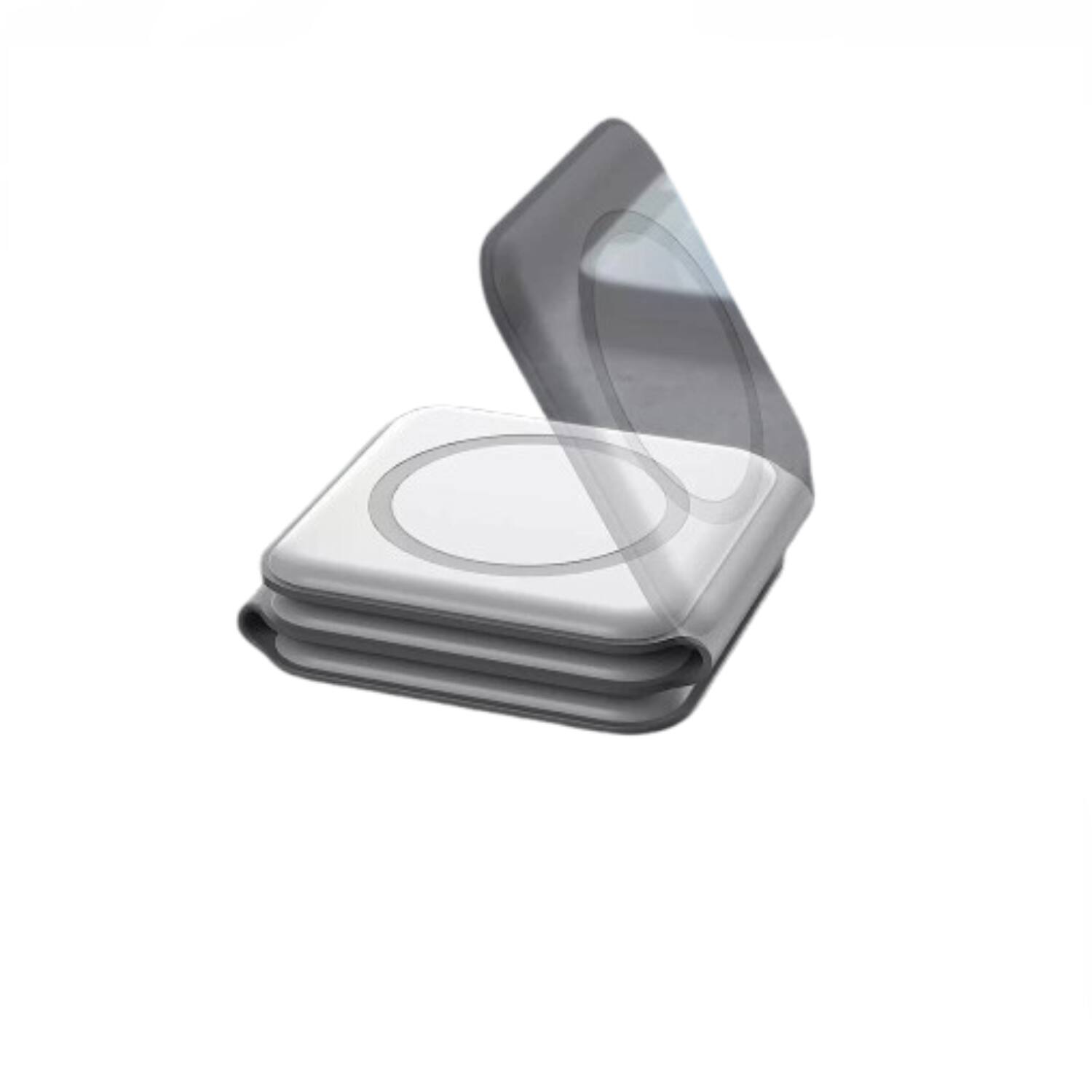 Back. Stock Preferred - 3-in-1 Foldable Wireless Charger for iPhone, Apple Watch & AirPods White - White.