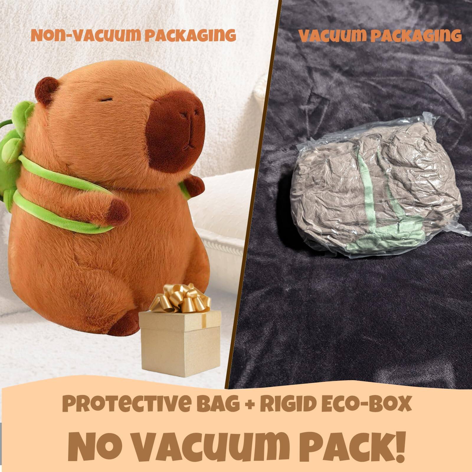 Alt View 2. Pacoar Cade - Capybara Plush With Turtle Backpack  Doll Stuffed Birthday Gifts Party Decoration Cute For Fans - Default.