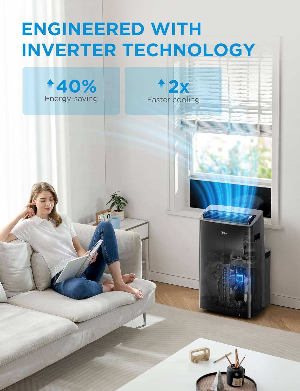ENGINEERED WITH INVERTER TECHNOLOGY

40% Energy-saving

2x Faster cooling