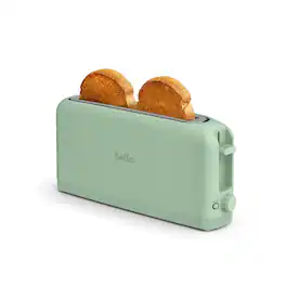 Bella - Fits-anywhere Kitchenware: 2-Slice Slim Toaster with Long Wide Slot - Seaglass