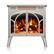 Back. Bestier - Electric Fireplace Heater 24.25" with Remote, Adjustable Brightness and Heating Mode, Flame Effects & Log Colors, Beige - Beige.