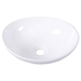 Contemporary Oval Basin Round Vessel Bathroom Sink