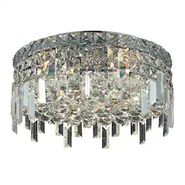 Elegant Lighting - Maxime 5 light Flush Mount Clear Royal Cut Crystal - Chrome