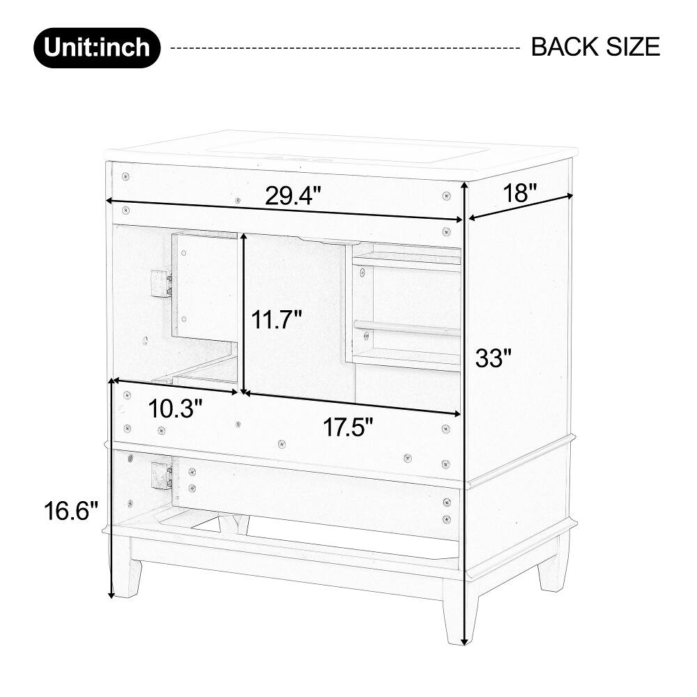 Unit: inch

BACK SIZE
29.4"
18"
11.7"
33"
10.3"
17.5"
16.6"