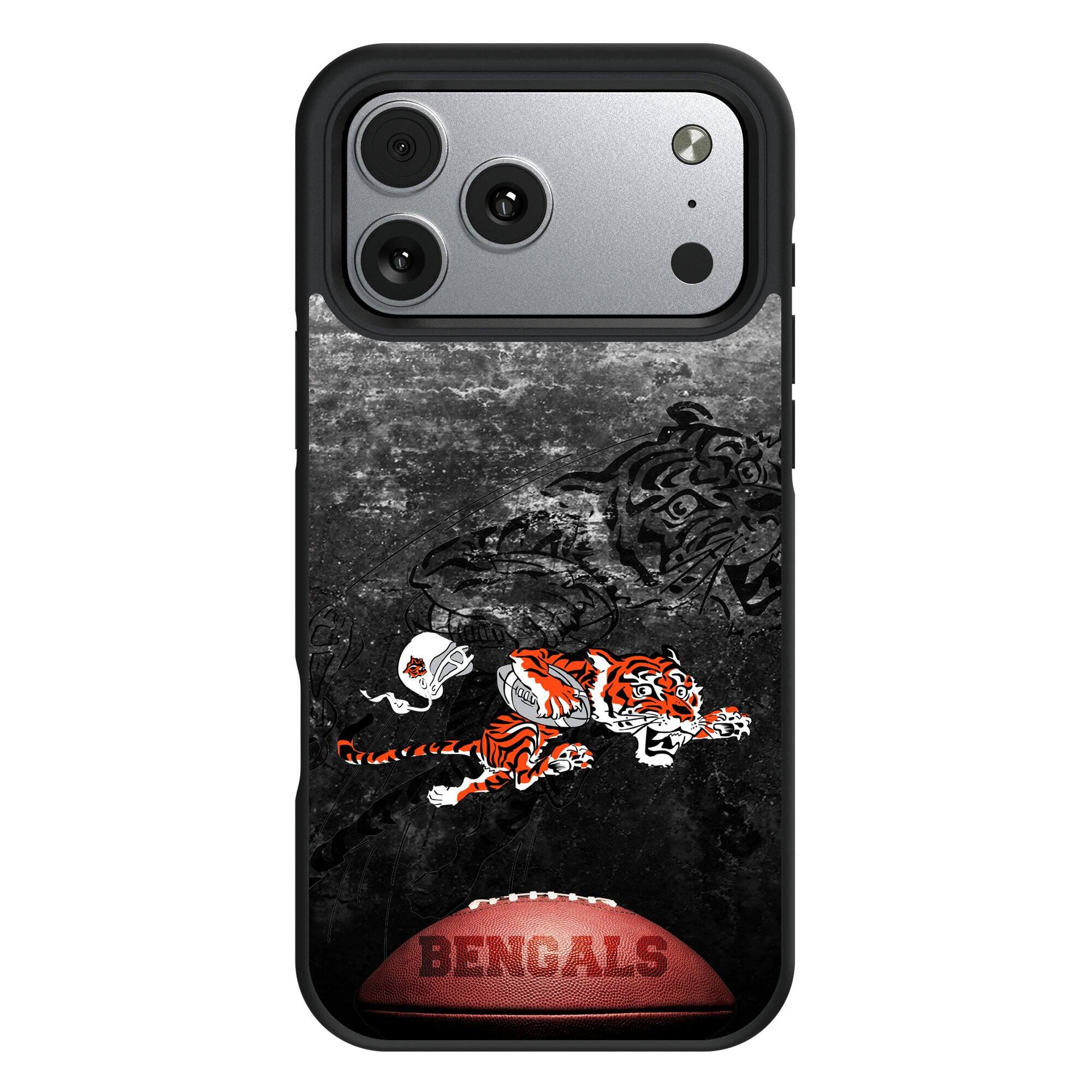 Front. Keyscaper - Cincinnati Bengals iPhone Legendary Design Bump Case - 16 Pro - Multicolor.