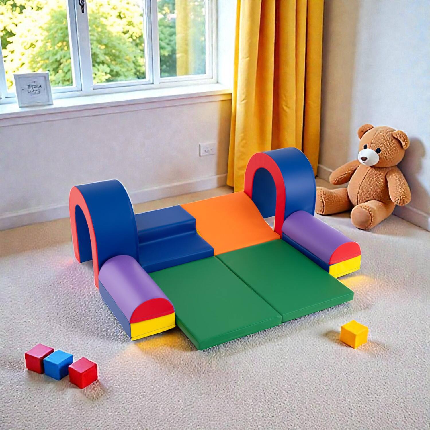 BreeBe - Lightweight Soft Foam Climbing Set for Babies with 10 PU Blocks - Multicolor price history on PriceWatchPro