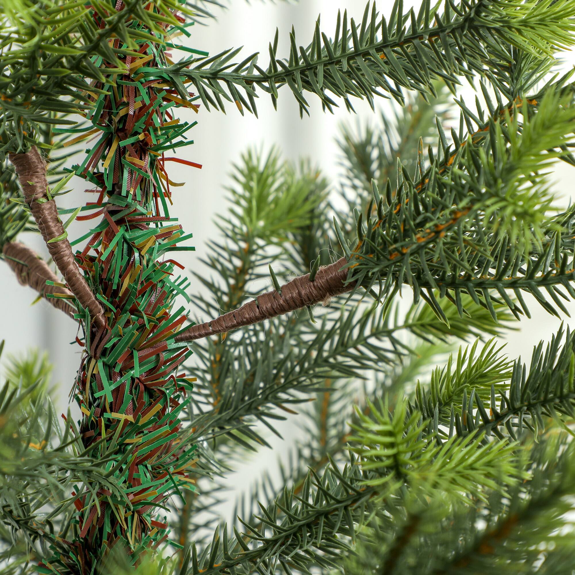 Alt View 7. Homcom - Artificial Christmas Tree, Sparse Realistic Cedar, 1933 Tips, Easy Assembly, Hinged - green.