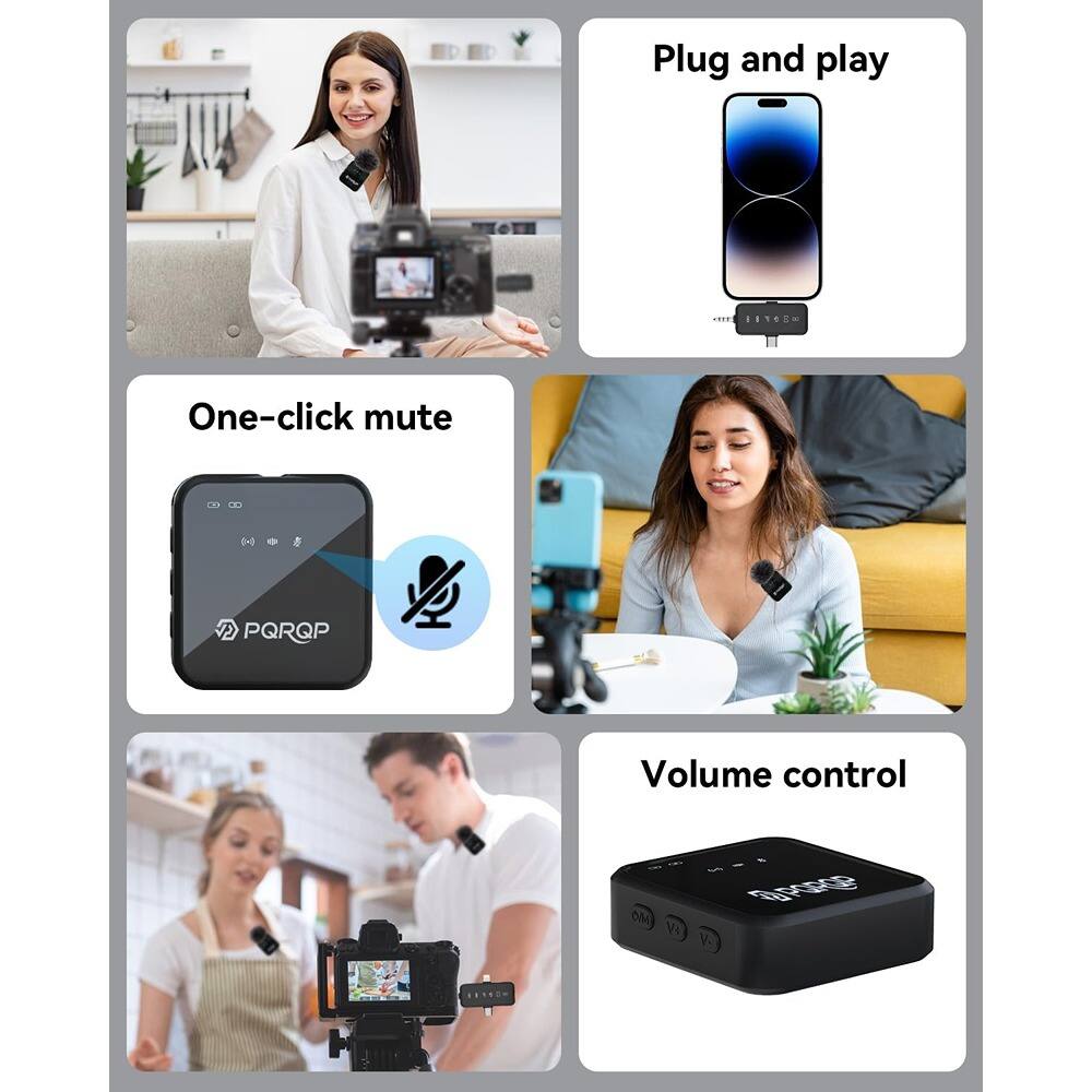 Plug and play  
One-click mute  
Volume control