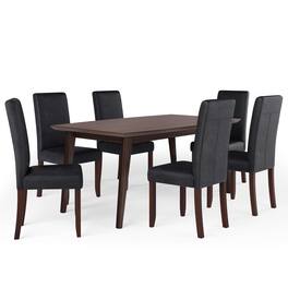 Simpli Home - Acadian / Draper 7-Piece Dining Set - Distressed Black
