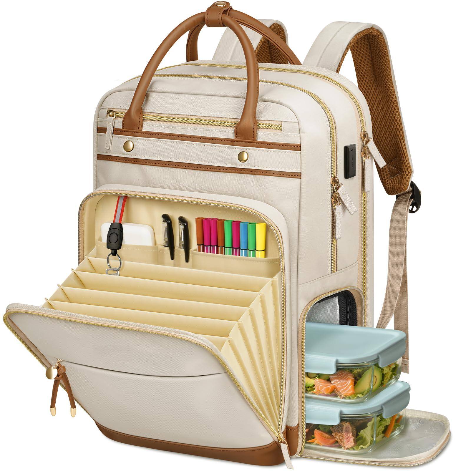 Alt View 5. Live At Space - Teacher Backpack With Lunch Compartment Detachable  15 6 Inch Laptop Usb Port   Organized Pocket College Computer Work - Default.