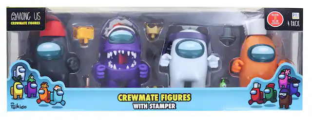 AMONG US CREWMATE FIGURES INCLUDING 10 HATS AND ACCESSORIES P.M.I - | I PACK Toikido DS CREWMATE FIGURES WITH STAMPER