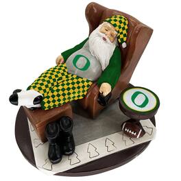 The Memory Company - Oregon Ducks Resting Santa Figurine - Green