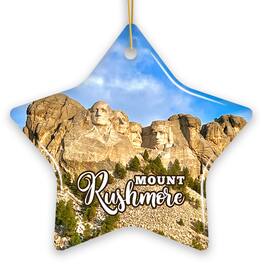 OrnamentallyYou - Mount Rushmore National Memorial Scenic Ceramic Ornament South Dakota Souvenir Christmas Decoration - Multi-colored
