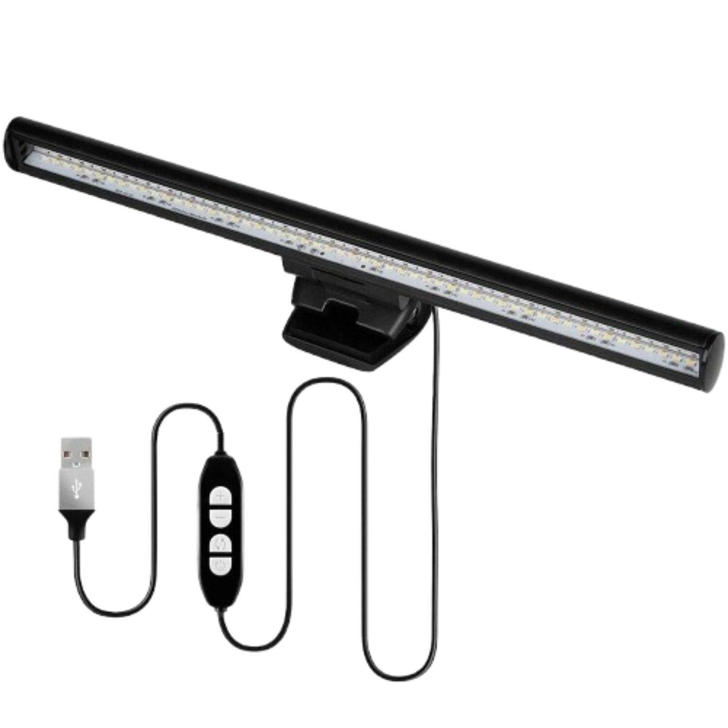 Stock Preferred - LED Screen Bar Light USB Eye-Caring Reading Desk Lamp - Black